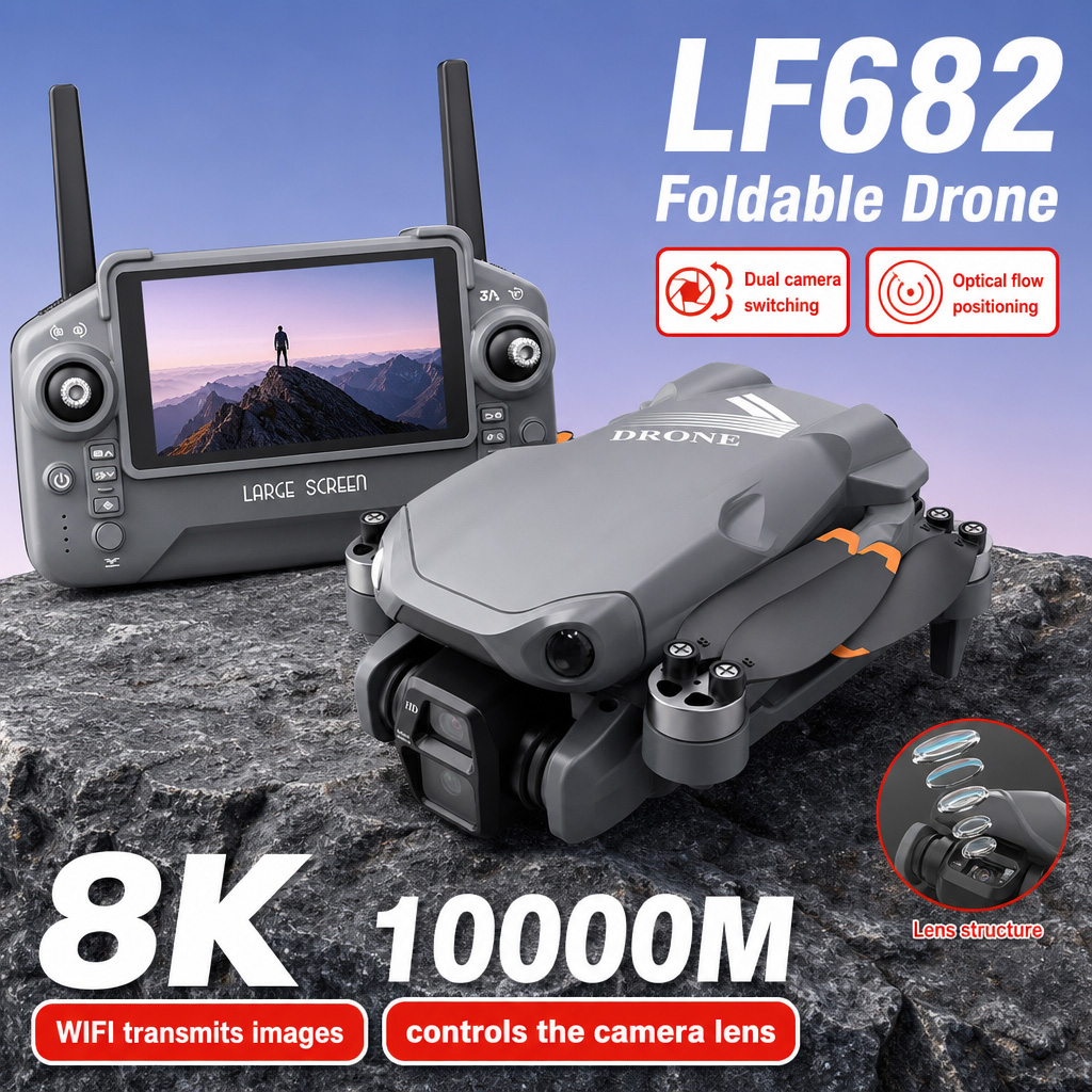 Drone Power Bank - Luftbild-Drohne LF682 mit 8K HD Dual-Kameras,
