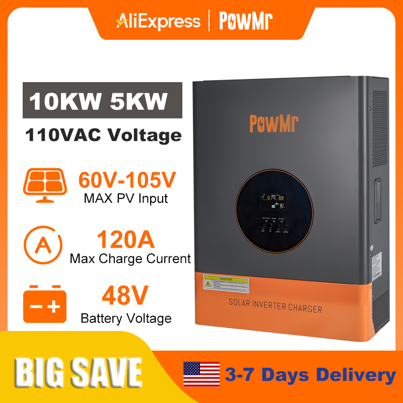 Drone Solar Charger - PowMr 10KW 5KW Split-Phase-Wechselrichter 48V 110V