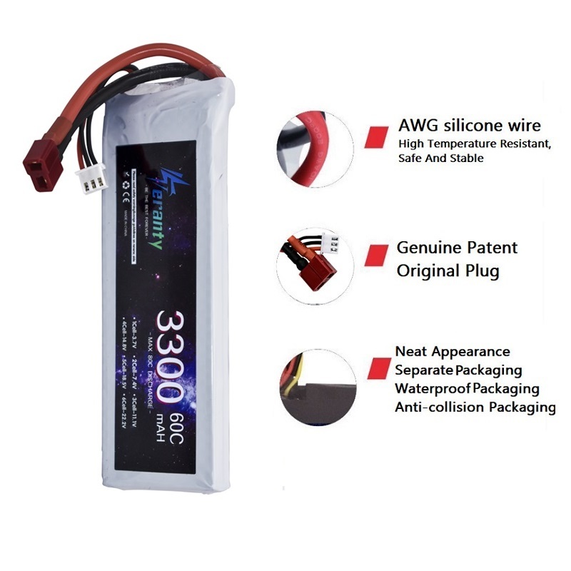 2S 7,4 V LiPo Batterie 3300mAh – Drone Battery Adapter Bewertung und Preis